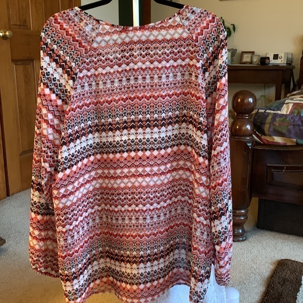 FRED David Como NWT Size XL Bohemian Blouse - Picture 3 of 4